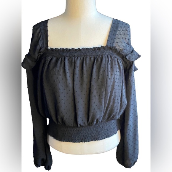 Mustard seed black crop top size L - Picture 1 of 6